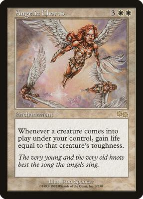 Angelic Chorus card from Urza's Saga