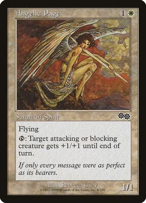 Angelic Page card from Urza's Saga