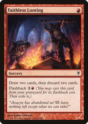 Faithless Looting card from Duel Decks: Sorin vs. Tibalt
