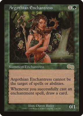 Argothian Enchantress card from Urza's Saga