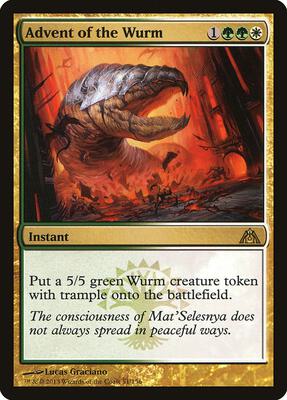 Advent of the Wurm card from Dragon's Maze