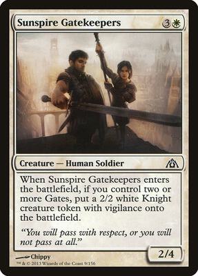Sunspire Gatekeepers card from Dragon's Maze