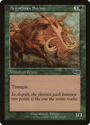 Argothian Swine card from Urza's Saga
