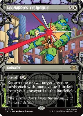 Leonardo's Technique (Showcase) card from Teenage Mutant Ninja Turtles