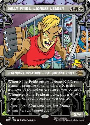 Sally Pride, Lioness Leader (Showcase) card from Teenage Mutant Ninja Turtles