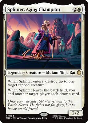 Splinter, Aging Champion card from Commander: Teenage Mutant Ninja Turtles