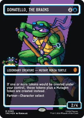 Donatello, the Brains (0085) (Borderless) (Surge Foil) card from Commander: Teenage Mutant Ninja Turtles