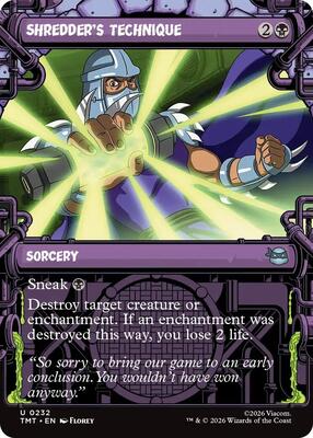 Shredder's Technique (Showcase) card from Teenage Mutant Ninja Turtles