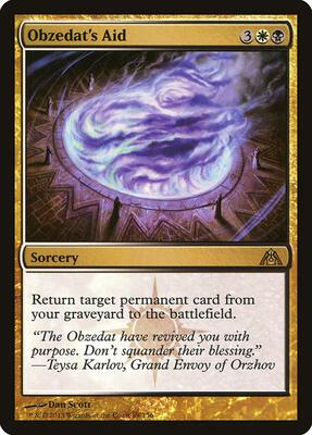 Obzedat's Aid card from Dragon's Maze