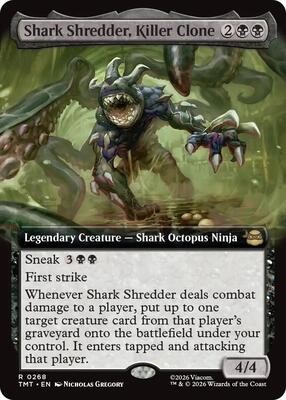 Shark Shredder, Killer Clone (Extended Art) card from Teenage Mutant Ninja Turtles