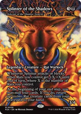Splinter of the Shadows - Ashcoat of the Shadow Swarm (Borderless) card from Teenage Mutant Ninja Turtles Source Material