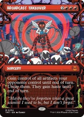 Broadcast Takeover (Showcase) card from Teenage Mutant Ninja Turtles