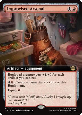 Improvised Arsenal (Extended Art) card from Teenage Mutant Ninja Turtles