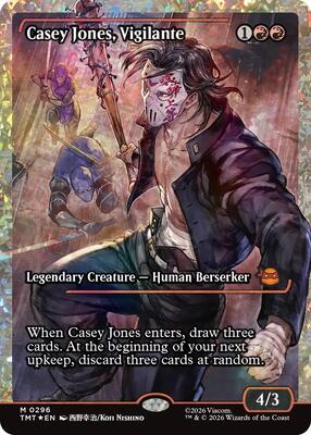 Casey Jones, Vigilante (0296) (Showcase) (Fracture Foil) card from Teenage Mutant Ninja Turtles