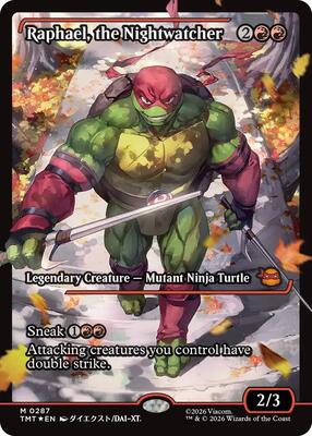 Raphael, the Nightwatcher (Showcase) card from Teenage Mutant Ninja Turtles