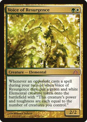 Voice of Resurgence card from Dragon's Maze