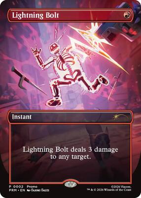 Lightning Bolt (Borderless) card from Unique and Miscellaneous Promos