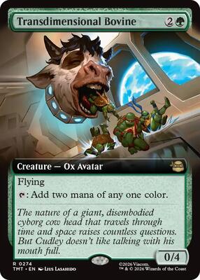 Transdimensional Bovine (Extended Art) card from Teenage Mutant Ninja Turtles