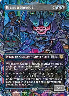 Krang & Shredder (Borderless) card from Teenage Mutant Ninja Turtles