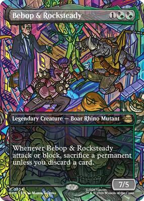 Bebop & Rocksteady (Borderless) card from Teenage Mutant Ninja Turtles
