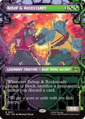 Bebop & Rocksteady (Showcase) card from Teenage Mutant Ninja Turtles