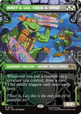 Mikey & Leo, Chaos & Order (Showcase) card from Teenage Mutant Ninja Turtles