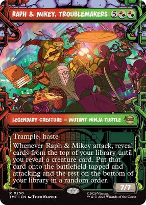 Raph & Mikey, Troublemakers (Showcase) card from Teenage Mutant Ninja Turtles