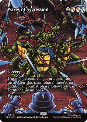 Waves of Aggression (Borderless) card from Teenage Mutant Ninja Turtles Source Material