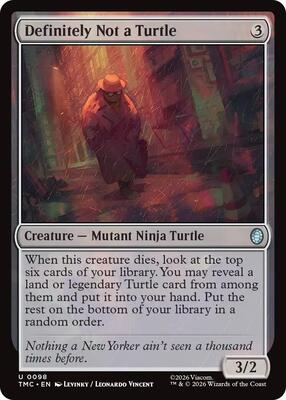 Definitely Not a Turtle card from Commander: Teenage Mutant Ninja Turtles