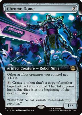 Chrome Dome (Extended Art) card from Teenage Mutant Ninja Turtles