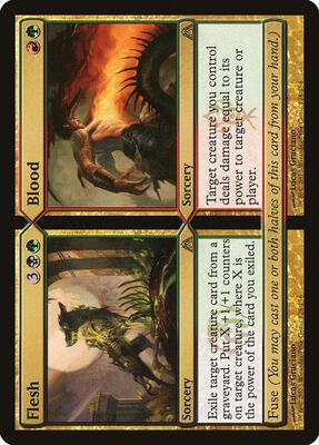 Flesh // Blood card from Dragon's Maze