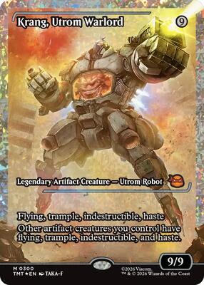 Krang, Utrom Warlord (Showcase) (Fracture Foil) card from Teenage Mutant Ninja Turtles