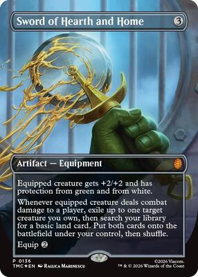 Sword of Hearth and Home (Borderless) card from Commander: Teenage Mutant Ninja Turtles