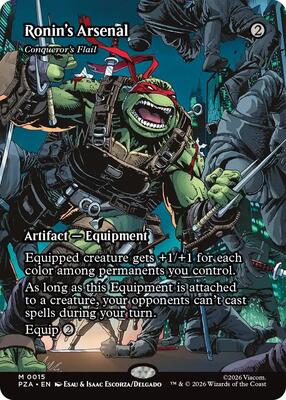 Ronin's Arsenal - Conqueror's Flail (Borderless) card from Teenage Mutant Ninja Turtles Source Material