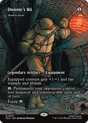 Donnie's Bo - Shadowspear (Borderless) card from Teenage Mutant Ninja Turtles Source Material
