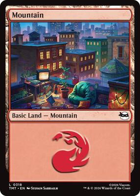 Mountain (0318) card from Teenage Mutant Ninja Turtles