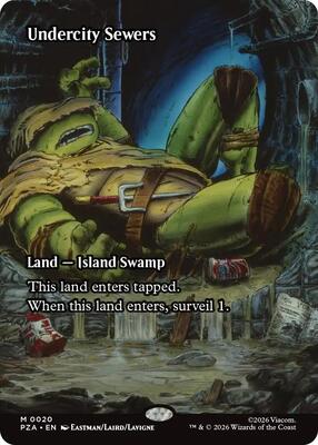 Undercity Sewers (Borderless) card from Teenage Mutant Ninja Turtles Source Material