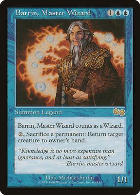 Barrin, Master Wizard card from Urza's Saga