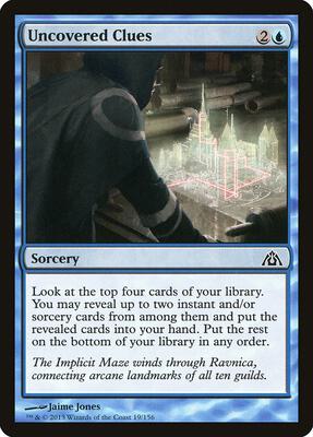 Uncovered Clues card from Dragon's Maze