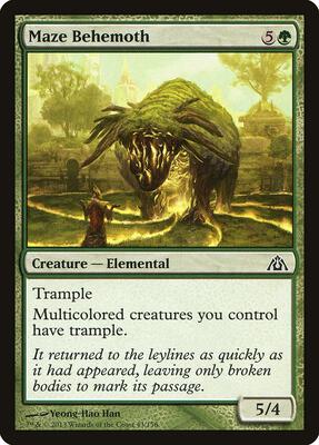 Maze Behemoth card from Dragon's Maze