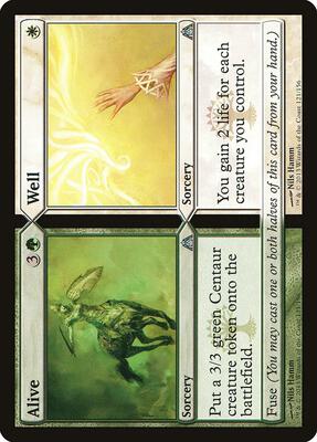 Alive // Well card from Dragon's Maze