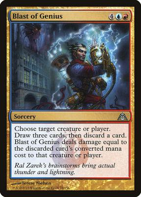 Blast of Genius card from Dragon's Maze