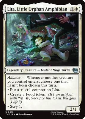 Lita, Little Orphan Amphibian card from Teenage Mutant Ninja Turtles