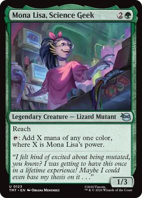 Mona Lisa, Science Geek card from Teenage Mutant Ninja Turtles