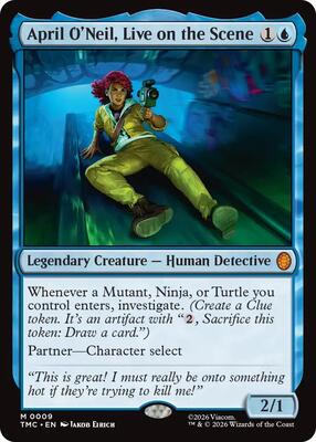 April O'Neil, Live on the Scene card from Commander: Teenage Mutant Ninja Turtles