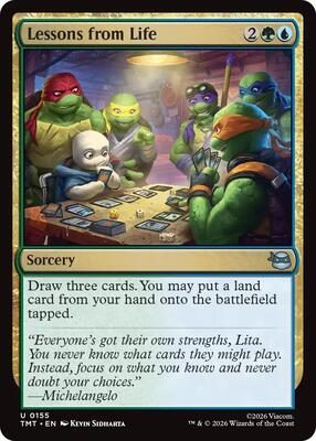 Lessons from Life card from Teenage Mutant Ninja Turtles