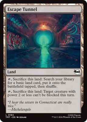 Escape Tunnel card from Teenage Mutant Ninja Turtles