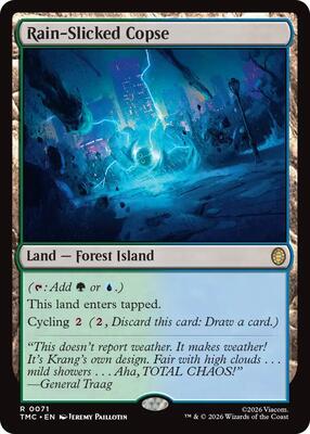 Rain-Slicked Copse card from Commander: Teenage Mutant Ninja Turtles