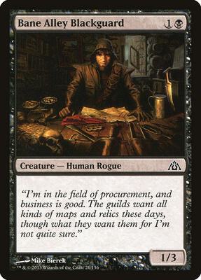 Bane Alley Blackguard card from Dragon's Maze