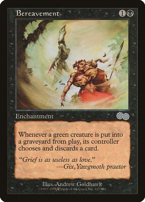 Bereavement card from Urza's Saga